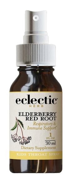 Eclectic Herb - Elderberry Red Root Throat Spray Kids | Respiratory & Immune Support | Non-GMO, Gluten-Free (1 fl oz | 30 ml)