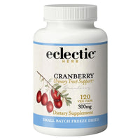 Thumbnail for Eclectic Herb - Premium Freeze Dried Cranberry Capsules | Urinary Tract Support | Cranberry Supplement for Urinary Tract Health | US-Grown, Organic, Non-GMO, Gluten Free, Vegan (120 CT | 300 mg)