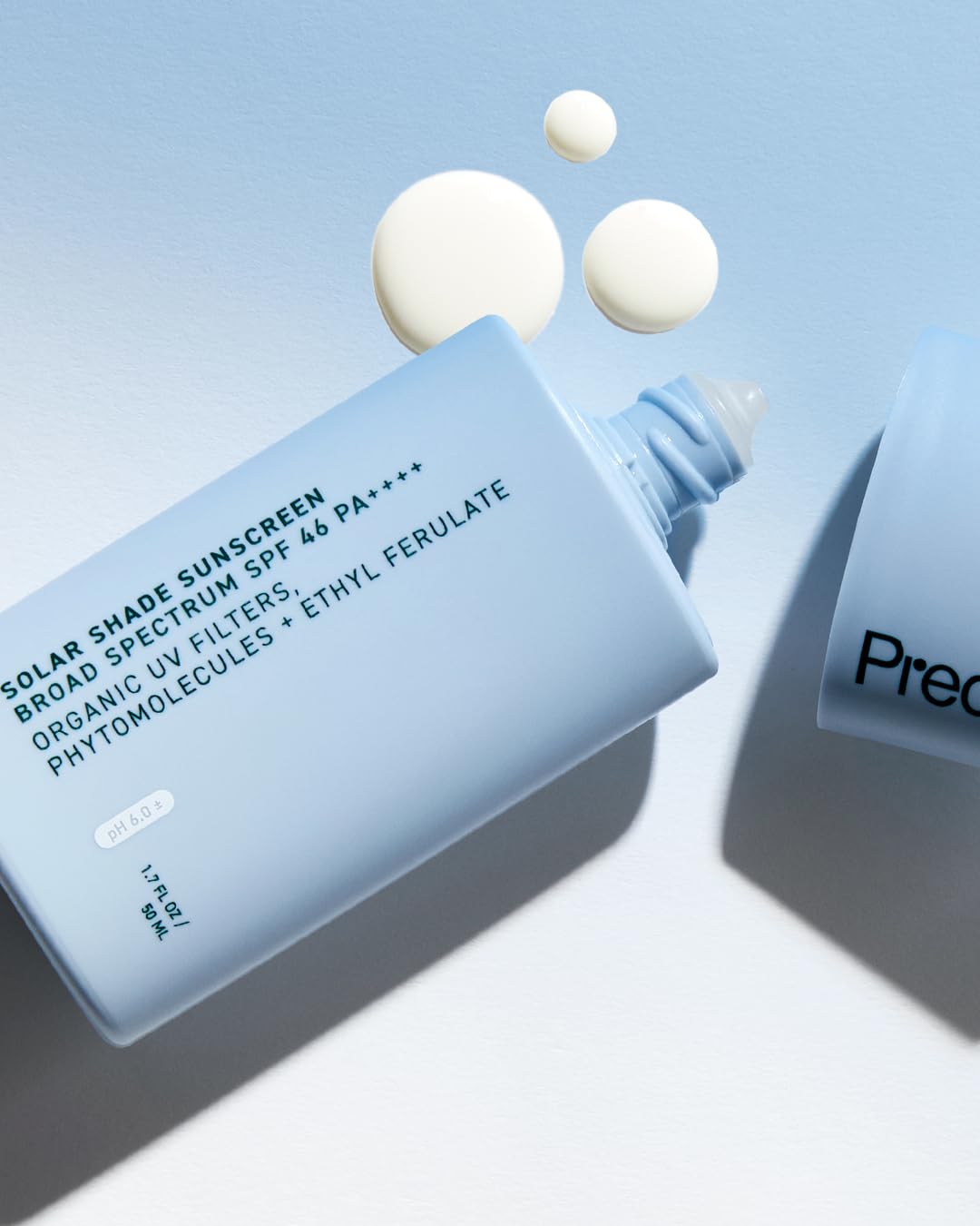 Prequel Skin Solar Shade - Moisturizing Face Sunscreen SPF 46 PA++++ Broad Spectrum UV Protection. Hydrating Sunblock for Dry Skin. Lightweight Travel Size Sun Protection, 1.7oz
