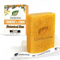 Thumbnail for Uselective Lemon & Turmeric Soap Bar for Dark Spots, Powered by Kojic Acid & Vitamin C - Deeply Moisturizing with Amino Acids & Shea Butter - SLS Free for Face/Body