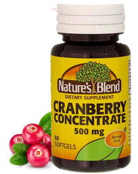 Thumbnail for Nature's Blend Cranberry Concentrate 500 mg 60 Sgels