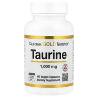 Thumbnail for California Gold Nutrition Taurine, 1,000 mg, 60 Veggie Capsules