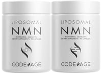 Thumbnail for Codeage Liposomal NMN 500mg Supplement Resveratrol, NAD+ Healthy Aging Energy Muscle Metabolism Support, Nicotinamide Mononucleotide, Betaine Anhydrous TMG, Riboflavin, Vitamin B12, Vegan, 2 Pack