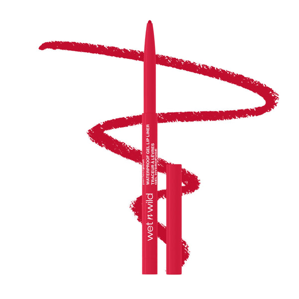 wet n wild Perfect Pout Matte Retractable Gel Lip Liner Pencil, Rich Creamy Long Lasting Color, Well-Defined and Flawless Application, Vegan & Cruelty-Free - Red The Scene