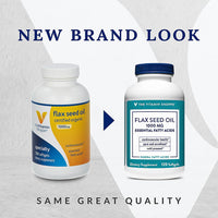Thumbnail for The Vitamin Shoppe Certified Organic Flax Seed Oil 1,000MG, (120 Softgels)