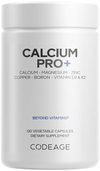Thumbnail for Codeage Calcium 250mg Supplement, Vitamin D3, Magnesium, Zinc, Copper, Boron, Vitamin K2-2-Month Supply - Elemental & High Calcium Vitamins Pills, Non-GMO - 120 Capsules