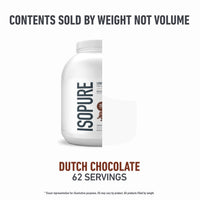 Thumbnail for Isopure Low Carb 100% Pure Whey Isolate Protein Powder, Gluten Free, With Vitamins, Dutch Chocolate, 25g Protein Per Serving, 4.5 Lbs, 62 Servings (Packaging May Vary)