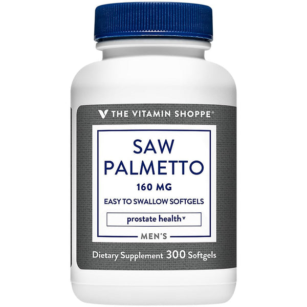 The Vitamin Shoppe Saw Palmetto Extract 160mg, Supplement for (300 Softgels)