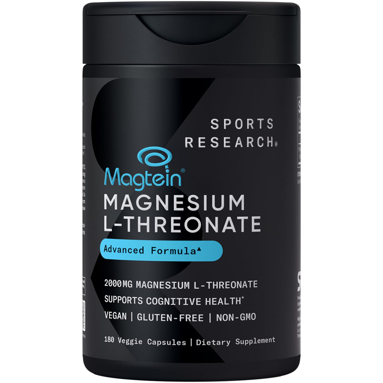 Sports Research® Gym Pro Pack - Creatine Monohydrate Powder w/Creapure Gain Lean Muscle, Improve Performance, Support Workout Recovery + Magnesium L-Threonate Capsules 2000mg - High-Absorption Magtein