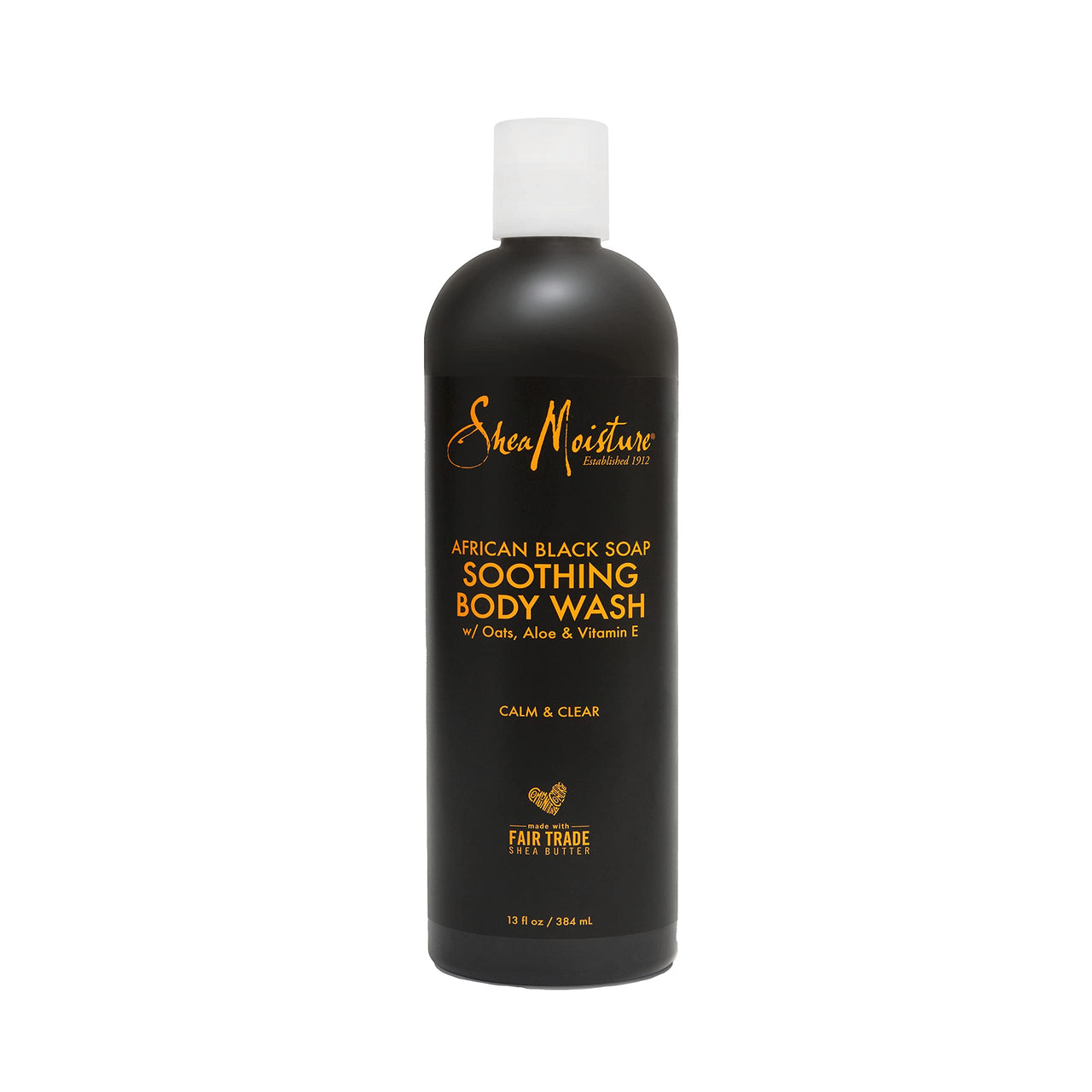 SheaMoisture Soothing Body Wash for Acne Treatment African Black Soap Paraben Free Body Wash 13 oz