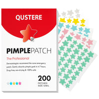 Thumbnail for QUSTERE Pimple Patches for Face, Hydrocolloid Acne Patches, Cute Star Zit Covers, Colorful Spot Stickers with Tea Tree, Salicylic Acid & Cica Oil| 3 Sizes (10mm, 12mm & 14mm) |200 Count