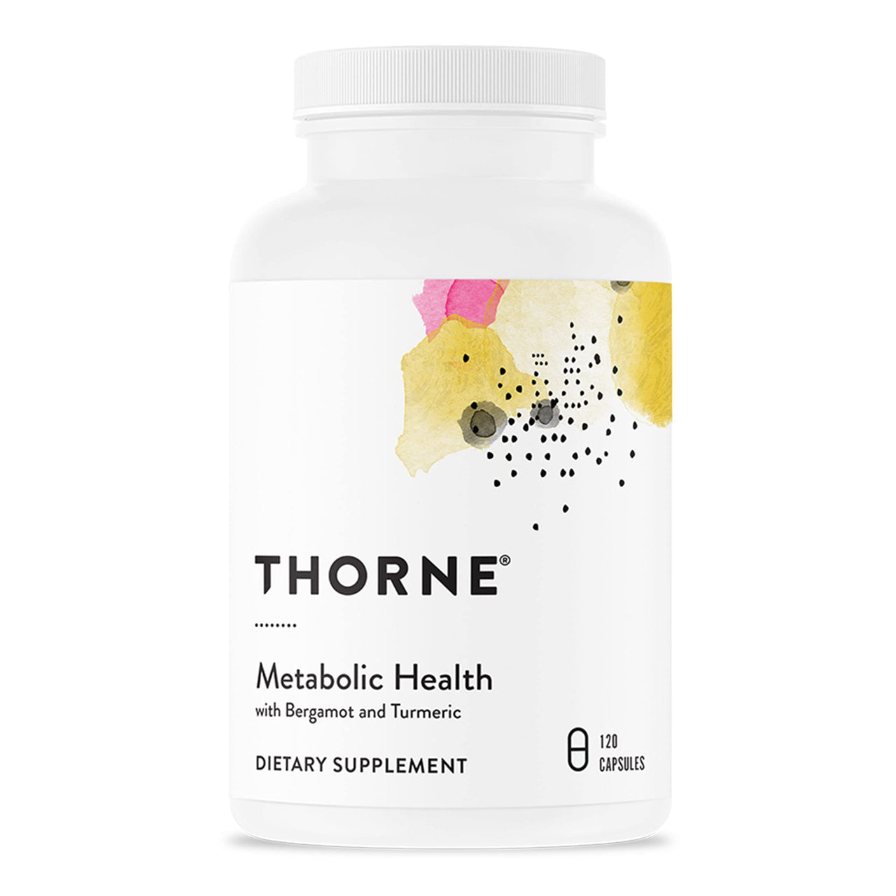 THORNE - Metabolic Health - Gut Health Supplement to Aid Weight Management* - Bergamot Supplement with Silicon Dioxide - Turmeric Supplement to Support Blood Health & Vessels* - 120 Capsules