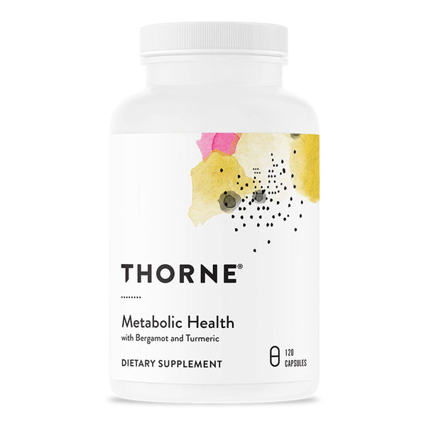 THORNE - Metabolic Health - Gut Health Supplement to Aid Weight Management* - Bergamot Supplement with Silicon Dioxide - Turmeric Supplement to Support Blood Health & Vessels* - 120 Capsules