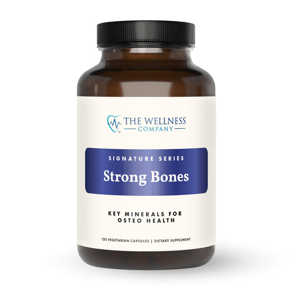 The Wellness Company Strong Bones | 120 Capsules (2-Month Supply) | Made with Key Minerals to Help Build Bone Strength | Non-GMO, Vegan, Gluten Free | for Supporting Bone Strength and Health