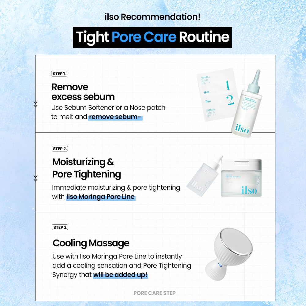 ILSO Dual Cooling Master, Korean Tighten Pores and Cooling Massage Stick, Color-Changing, Stainless Steel