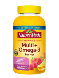 Thumbnail for Nature Made Multivitamin + Omega-3, Multivitamin Gummies for Her, Daily Nutritional Support, 180 Adult Gummy Vitamins & Minerals, 90 Day Supply