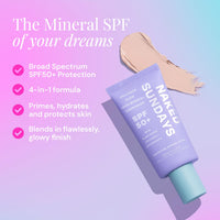 Thumbnail for Naked Sundays SPF 50+ Daily Facial Moisturizer, All-in-one 100% Mineral Sunscreen, Face Lotion, Makeup Primer with Vegan Collagen with Broad Spectrum + Zinc Oxide, 50ml