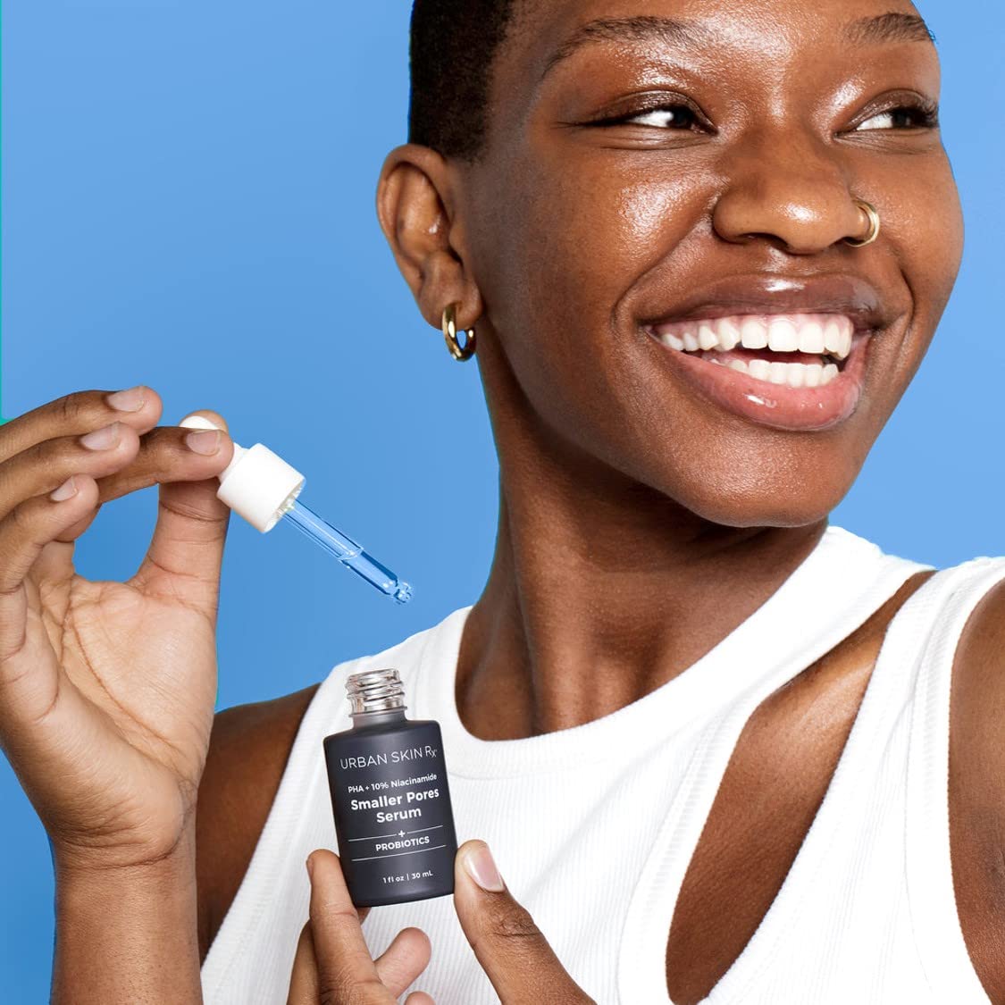 Urban Skin Rx® PHA + 10% Niacinamide Smaller Pores Serum, Tightens Pores for Clear, Brighter & Smoother Skin, Exfoliates, Decongests, Controls Excess Oil, & Fights Against Future Breakouts, 1 Fl Oz.