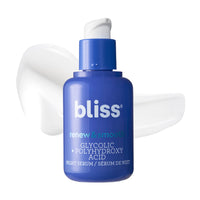 Thumbnail for Bliss Renew & Smooth Night Face Serum | Resurfacing Treatment with Glycolic Acid and AHA Glycolic + Polyhydroxy Acid | for Smoother, Brighter Skin | Vegan & Cruelty-Free Exfoliating Serum | 1 Fl Oz