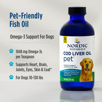 Thumbnail for Nordic Naturals Omega-3 Pet Bundle - 2 oz Omega-3 Fish Oil for Small Dogs & Cats, 8 oz Pet Cod Liver Oil Promotes Heart, Skin, Coat, & Immune Health