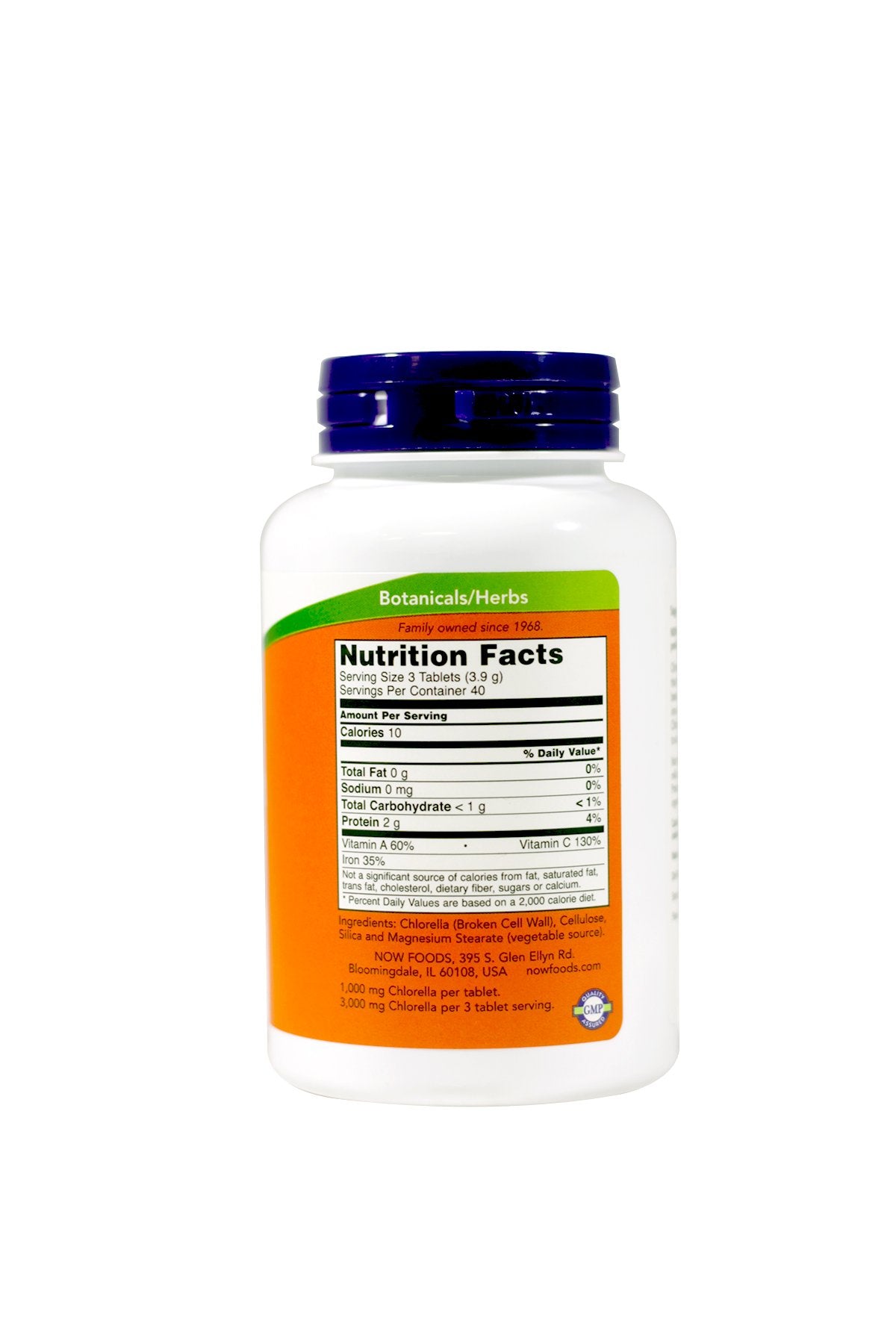 NOW Foods Chlorella 1000mg 120 Tablets (Pack of 2)