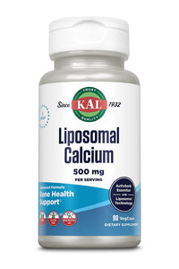 Thumbnail for KAL Liposomal Calcium 500 mg, High Absorption Calcium Supplement, Essential Calcium Support, Vegan, Gluten Free, No Soy, 30 Servings, 90 VegCaps