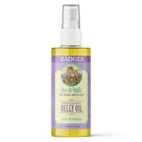 Thumbnail for Badger Pregnant Belly Oil, Organic Stretch Mark Oil Soothes & Prevents Stretch Marks, Vegan Hypoallergenic Non-Greasy w/Jojoba, Coconut, Rose & Vanilla, 4 fl oz Glass Bottle