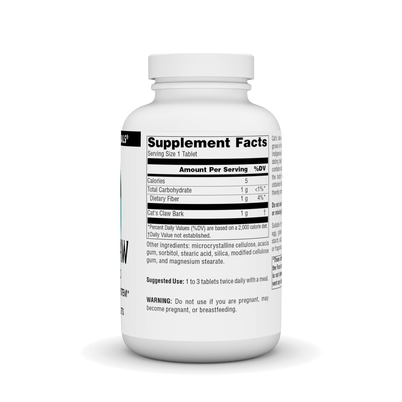 Source Naturals Cat's Claw Bark UNA de Gato 1000 mg Dietary Supplement - Supports Immune System - 120 Tablets