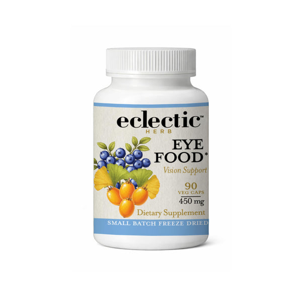 Eclectic Herb - Eye Food Capsules | Vision Support, Superfood Vitamin and Mineral Supplement | Supports Eye Health | Bilberry + Ginkgo | Vegan, Non GMO, Gluten Free (90 CT | 450 mg)