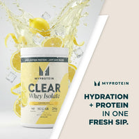 Thumbnail for Myprotein Clear Whey Isolate Protein Powder, 35 Servings (1.9lbs) Lemonade, 20g Protein per Serving, Naturally Flavored Drink Mix, Daily Protein Intake for Superior Performance