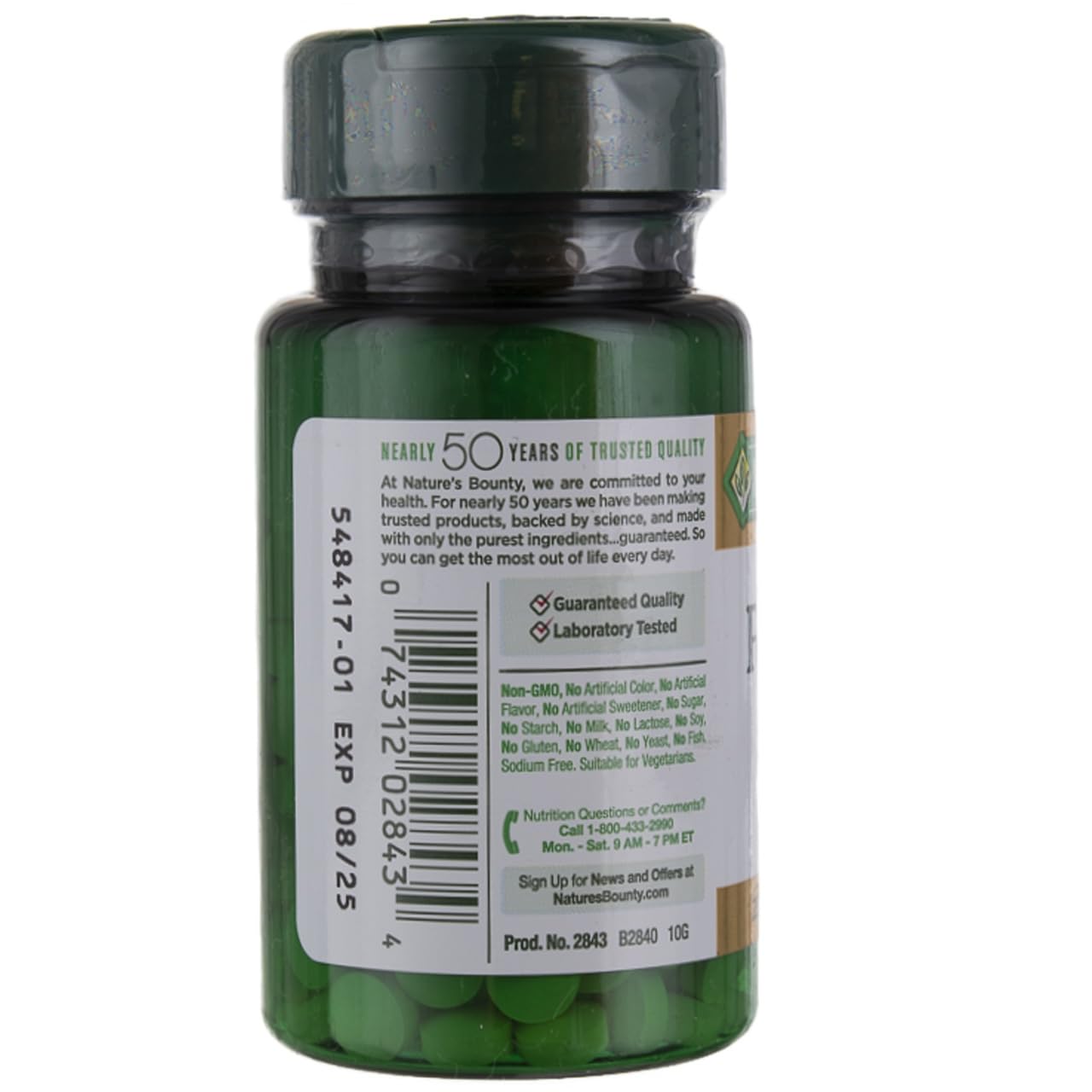 Nature's Bounty Folic Acid 800 mcg Tabs, 250 ct