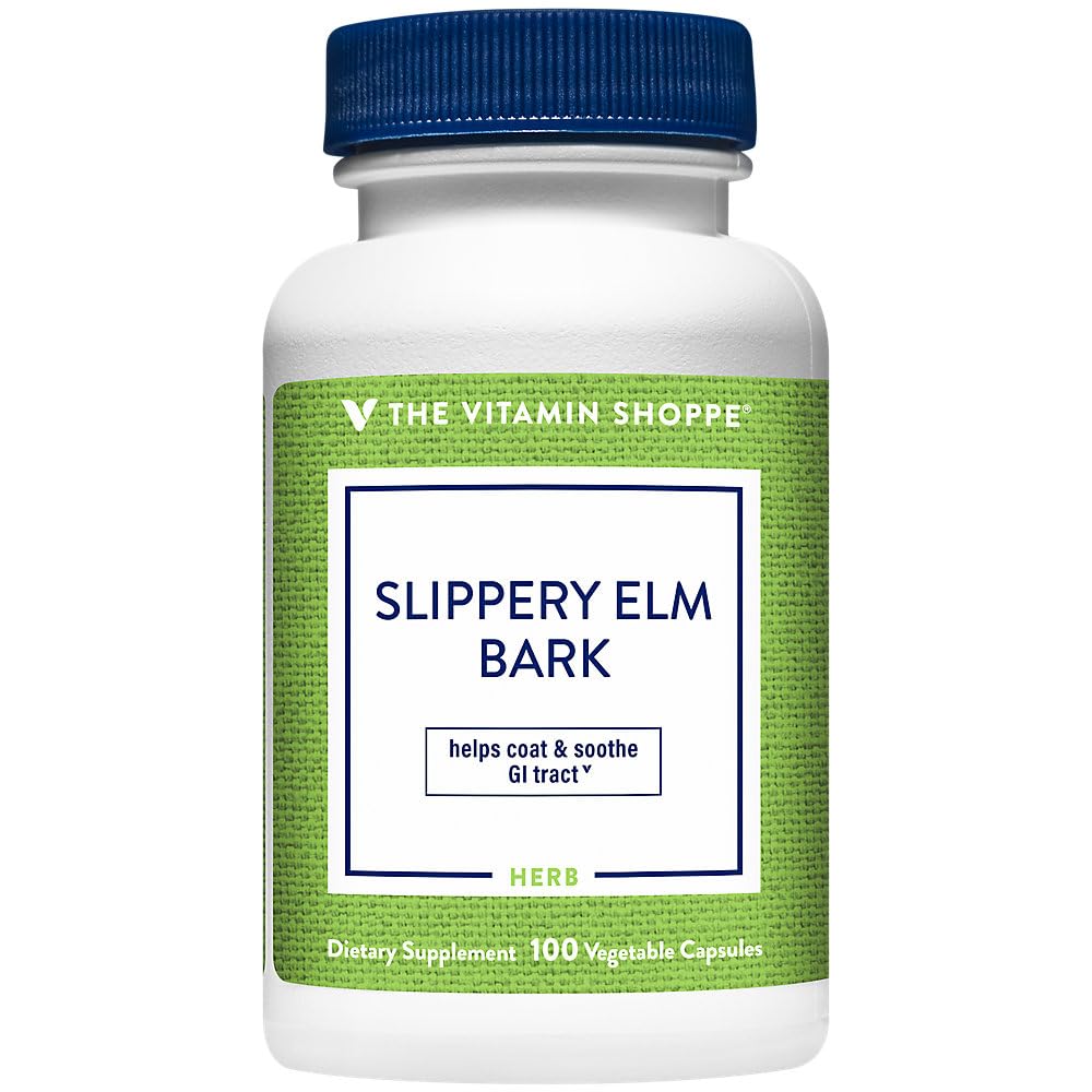 Slippery Elm Bark a Helps Coat & Soothe The GI Tract (100 Vegetable Capsules)