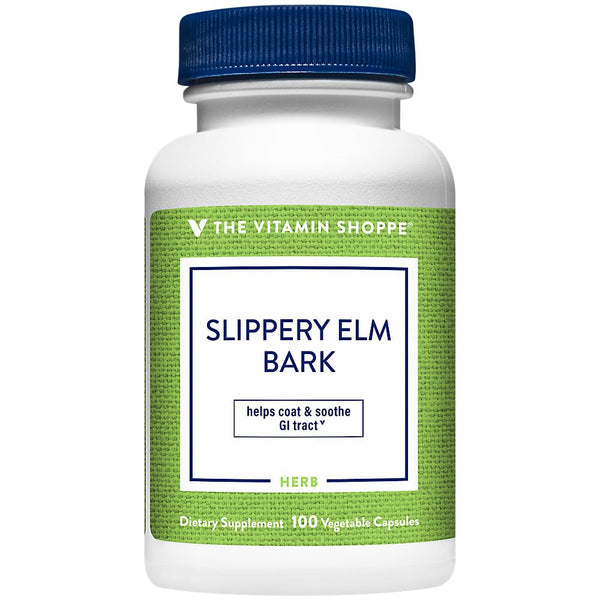 Slippery Elm Bark a Helps Coat & Soothe The GI Tract (100 Vegetable Capsules)
