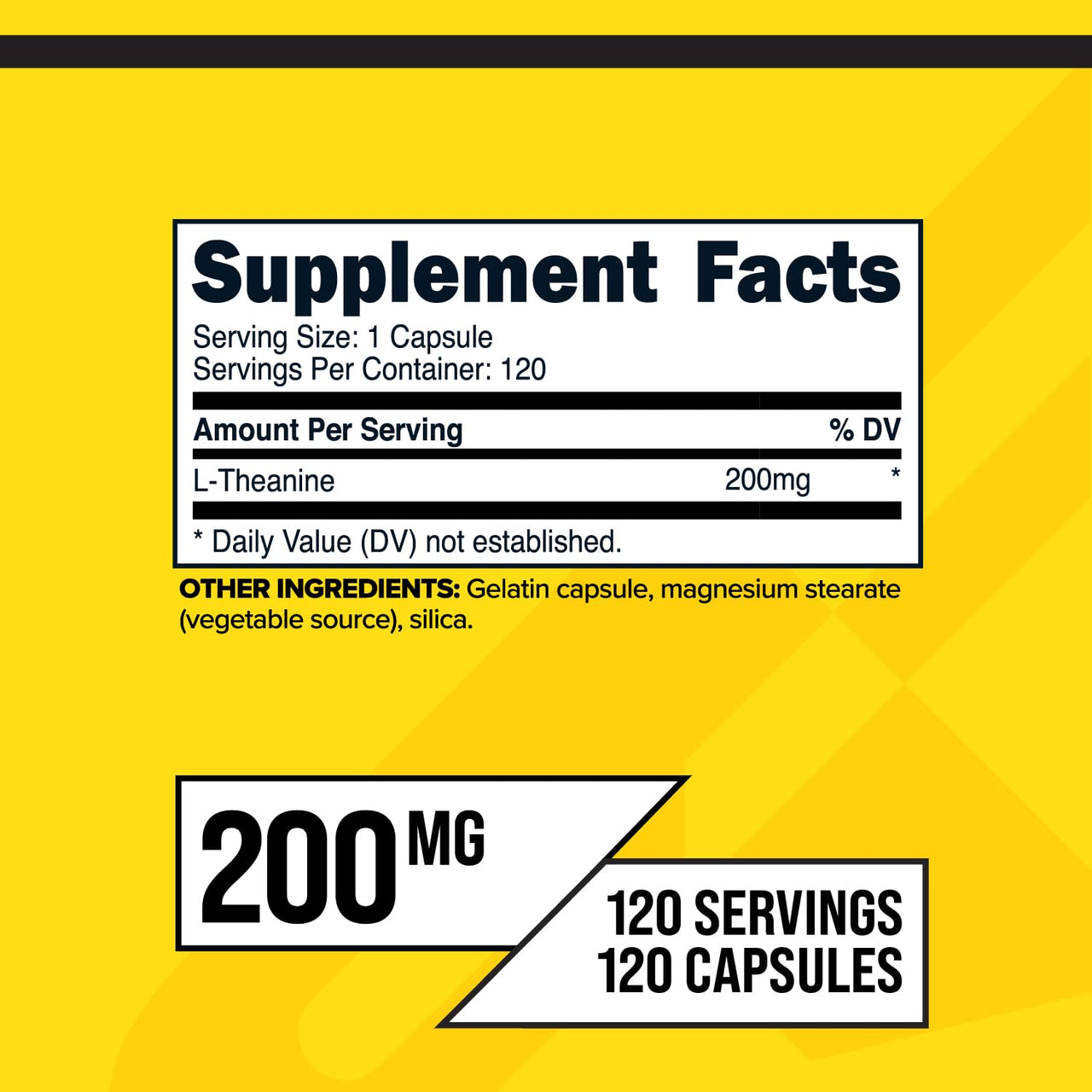 Primaforce L-Theanine Capsules (120 Capsules, 200mg L-Theanine Per Serving) - Theanine Amino Acid Supplement