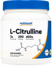 Thumbnail for Nutricost Pure L-Citrulline (Base) Powder (600 Grams)