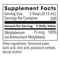 Thumbnail for Allergy Research Group Liquid Molybdenum Supplement - Sulfur Metabolism Support, Detox, Uric Acid, Trace Minerals, 25mcg Liquid Drops - 1 Fl Oz