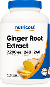 Thumbnail for Nutricost Ginger Root Extract 240 Capsules for 240 Servings Per Bottle - Gluten Free, Non-GMO