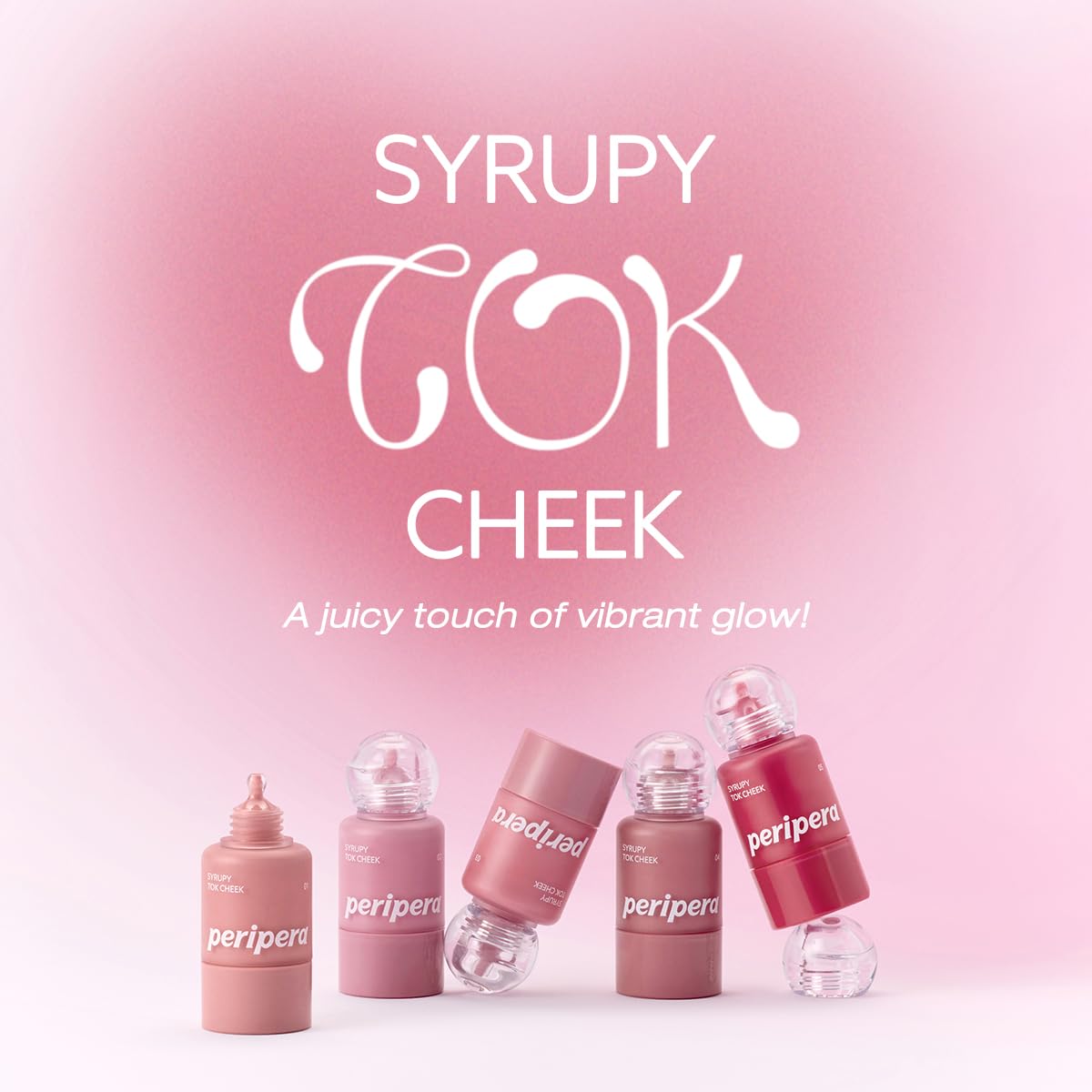 PERIPERA SYRUPY TOK CHEEK, Liquid Blush, Dewy Finish and Hydrates All day, Soft Velvet Texture Face Cheek Tint (04 SUNSHINE FIG, One Size)