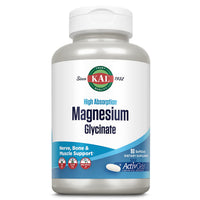 Thumbnail for KAL Magnesium Glycinate ActivGels 315mg, High Absorption Magnesium Supplement for Muscle, Nerve & Bone Health Support, Non-GMO, Gluten Free, 30 Servings, 90 Softgels