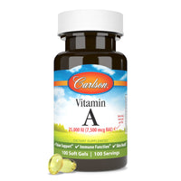 Thumbnail for Carlson - Vitamin A, 25000 IU (7500 mcg RAE), Vision & Skin Health, Immune Function, 100 soft gels
