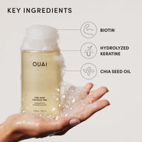 Thumbnail for OUAI Fine Hair Shampoo - Volumizing Shampoo for Fine, Flat Strands - Made with Biotin, Keratin & Chia Seed Oil - Strengthens, Nourishes & Thickens - Color-Safe & Sulfate Free Hair Care (10 Fl oz)