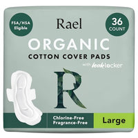 Thumbnail for Image 1 of Default Title for the product Rael Organic Cotton Cover Sanitary Pads for Women, Heavy (Large, 36 Ct)