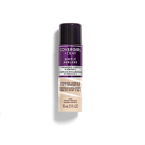 Image 2 of COVERGIRL Covergirl + Olay Simply Ageless 3-in-1 Liquid Foundation & Makeup Primer, 1 Fl Oz, Pack of 1