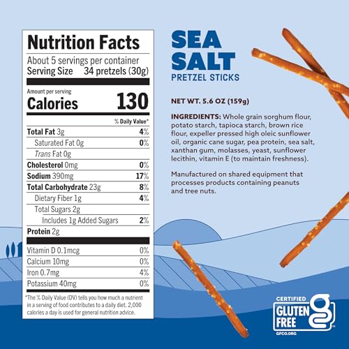 Image 6 of Quinn Gluten Free Sea Salt Pretzel Sticks - 5.6 Oz (Pack of 8)