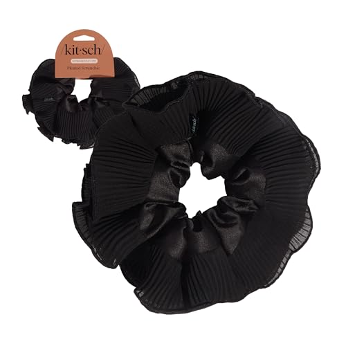 Image 16 of Black (1pc) for the product Kitsch Satin Scrunchies for Women