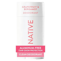 Thumbnail for Image 1 of Default Title for the product Native Deodorant Contains Naturally Derived Ingredients, 72 Hour Odor Control, Deodorant for Women and Men, Aluminum Free, Grapefruit & Bergamot 2.65oz