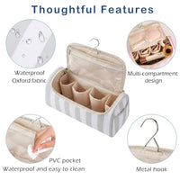 Thumbnail for Image 3 of RSRSLEII Striped Hair Tools Travel Bag with Compartments