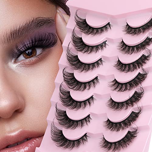 Image 7 of Winifred Russian Strip Lashes Cat Eye Fox Eye Faux Mink Lashes 20MM Pack 7 Pairs