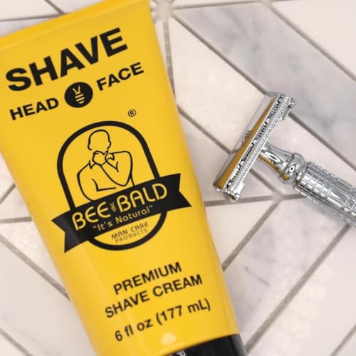 Image 6 of Bee Bald SHAVE Premium Shaving Cream for Men, Bald Head & Face, 6 fl oz