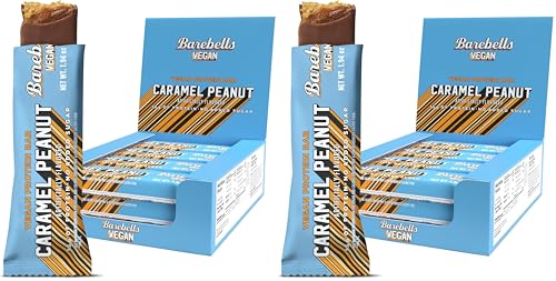 Image 1 of Default Title for the product BAREBELLS Vegan Protein Bars Peanut Caramel 12 Count Pack of 2